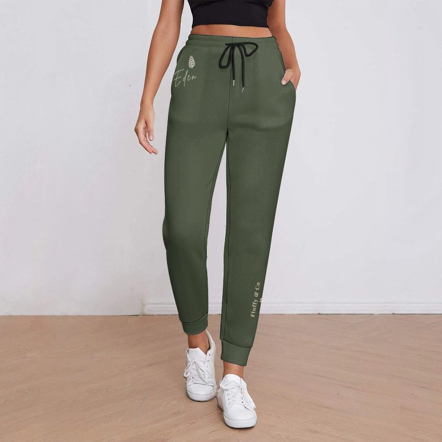 Pantalon jogging vert forêt uni – Collection EDEN