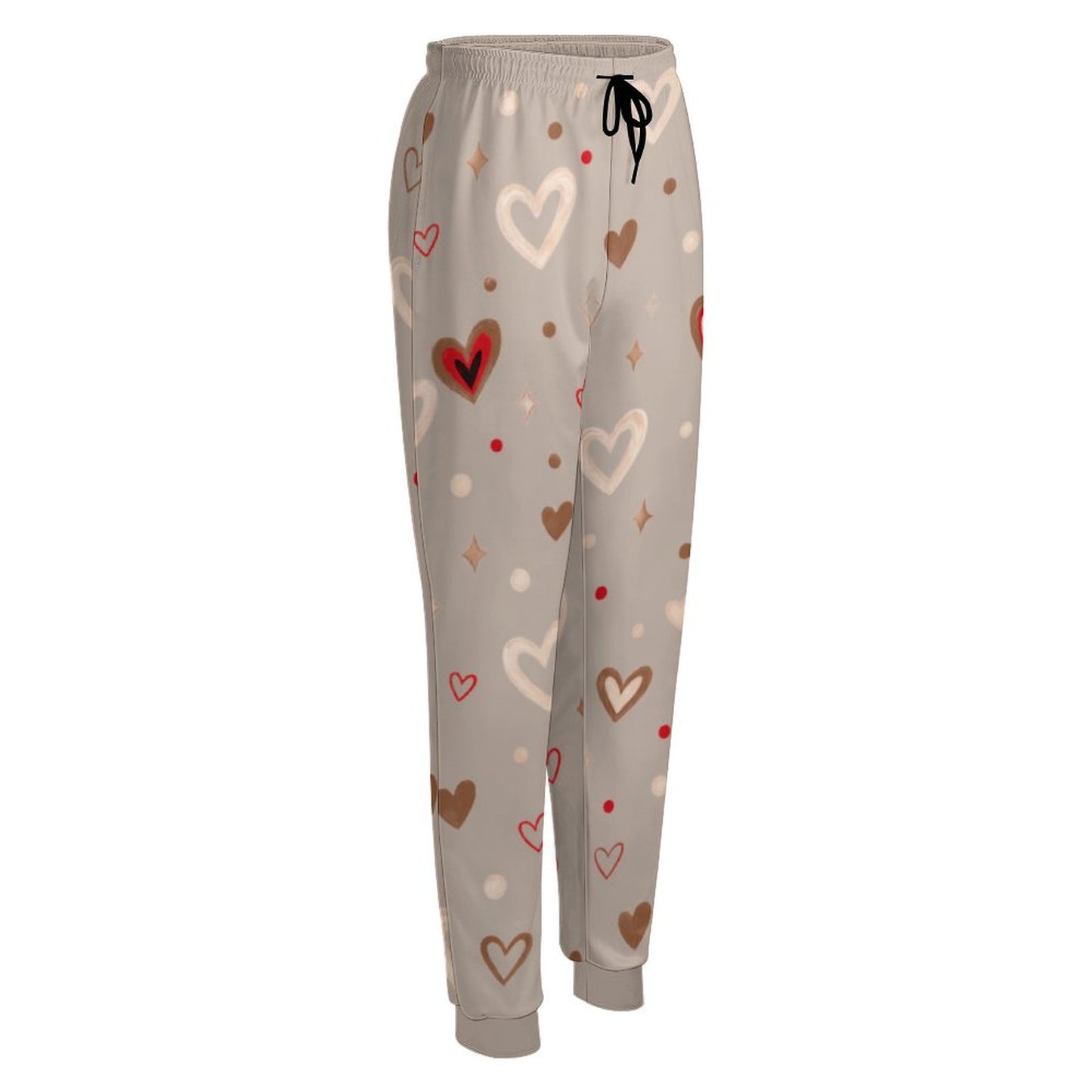 Pantalon de jogging taupe à motifs – Collection LUMI