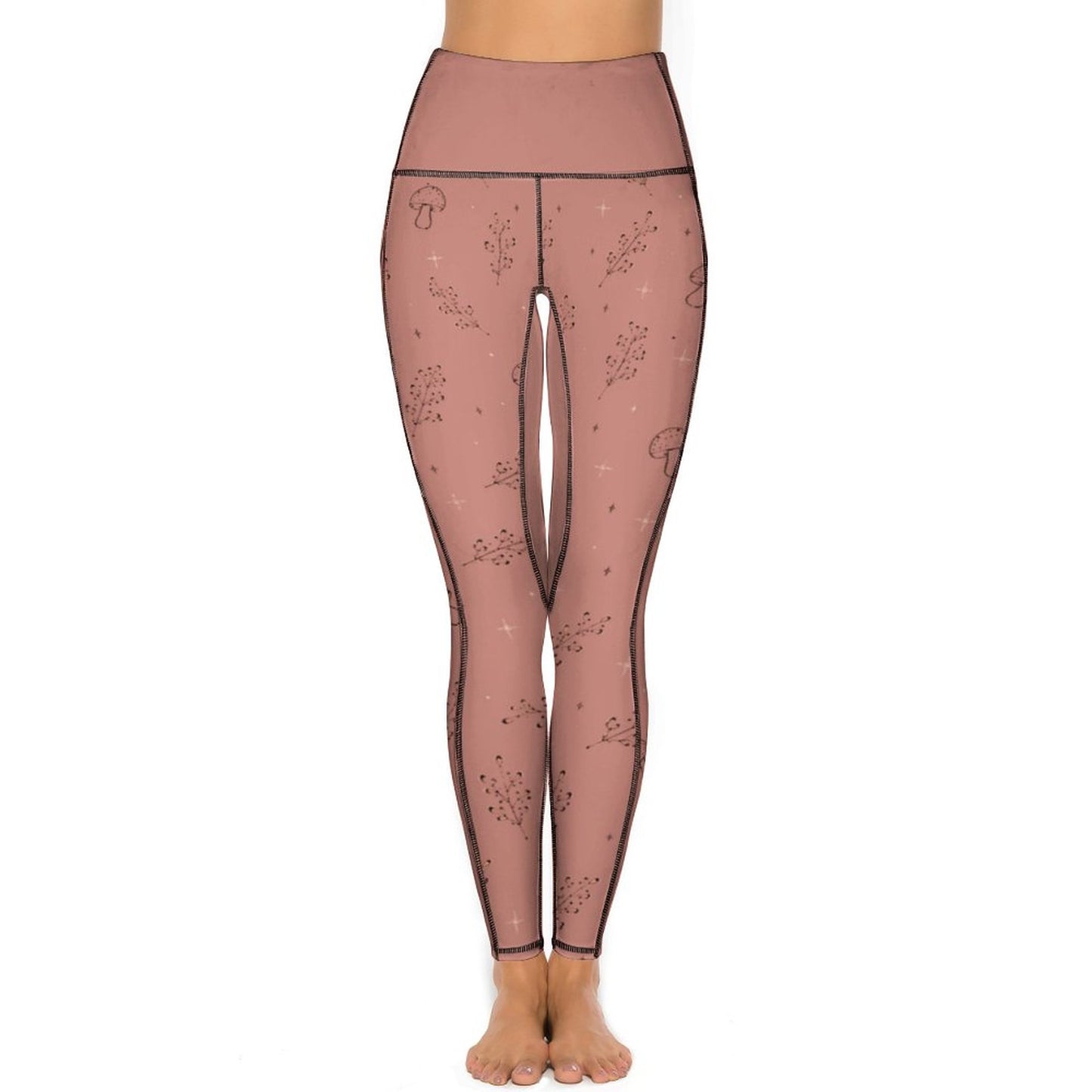 Legging terracotta à motifs pour femme – Collection SIENNA