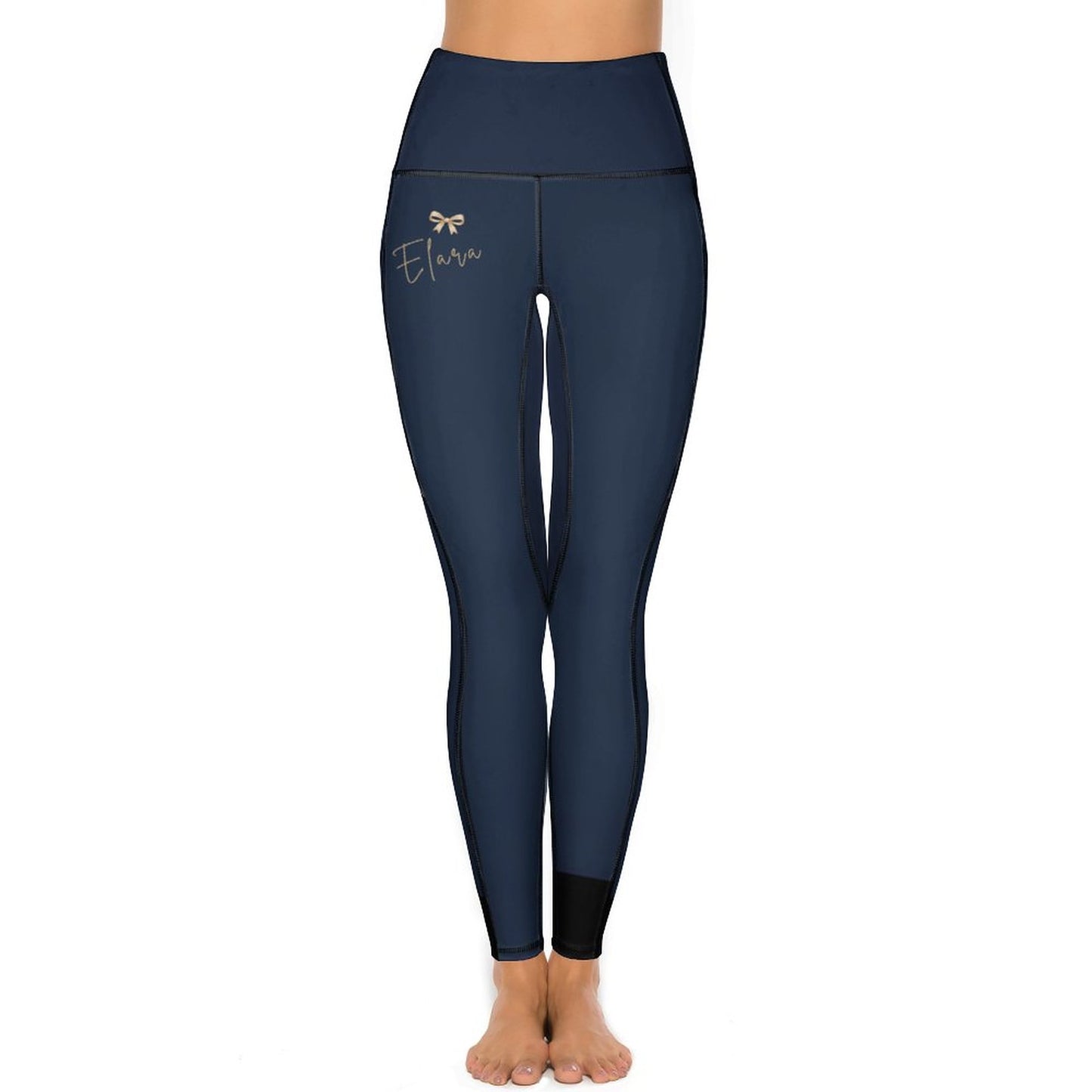 Legging bleu nuit uni pour femme – Collection ELARA