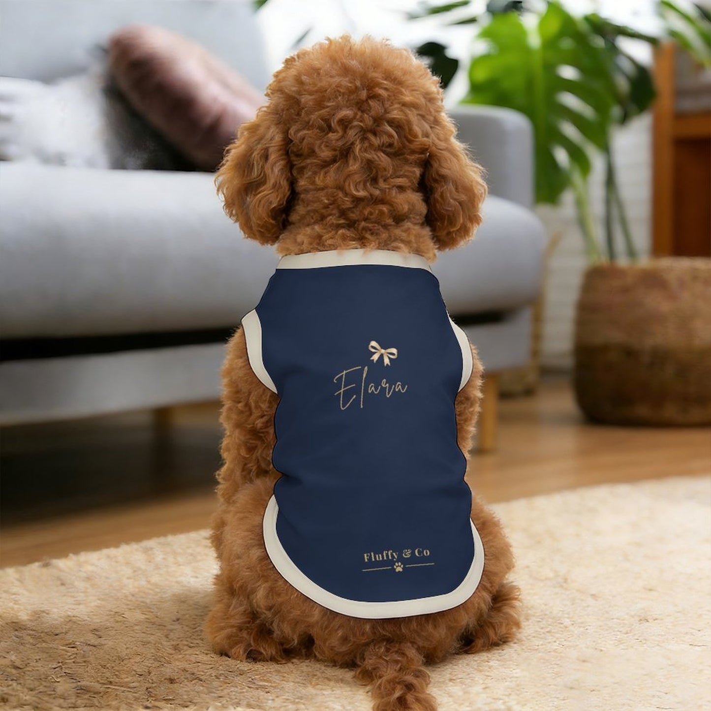 Pyjama et chandail bleu nuit uni pour chien – Collection ELARA