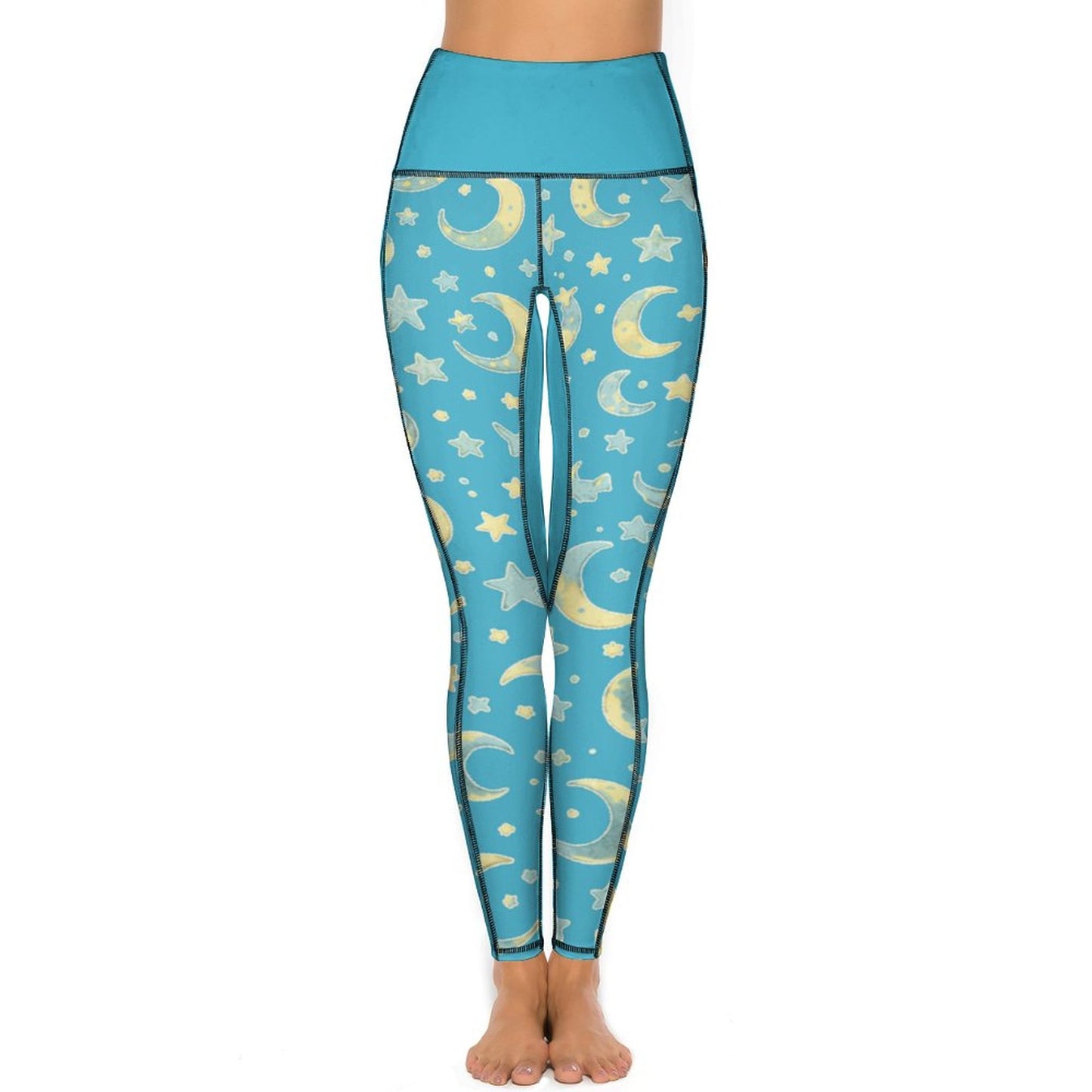 Custom Print Patterned Yoga Pants with 2 Pockets (All-Over Printing)
