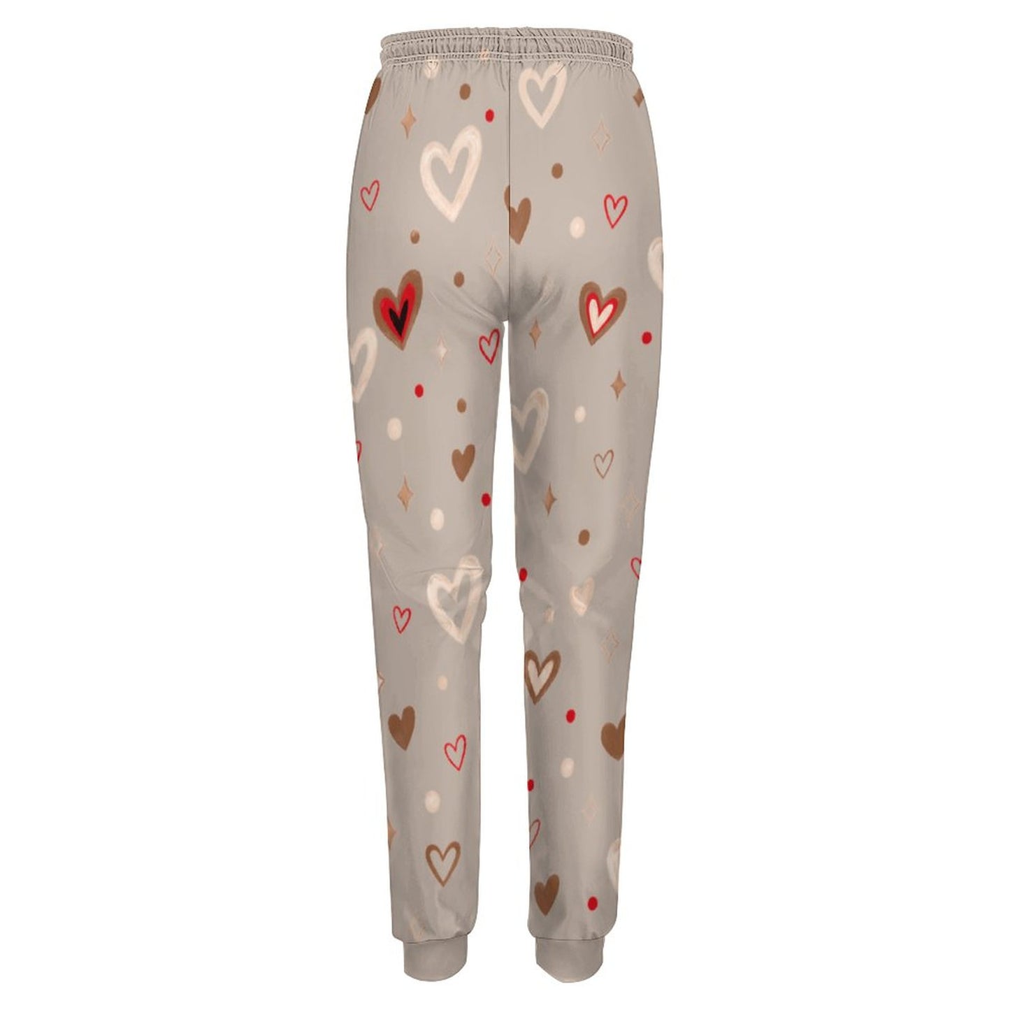 Pantalon de jogging taupe à motifs – Collection LUMI