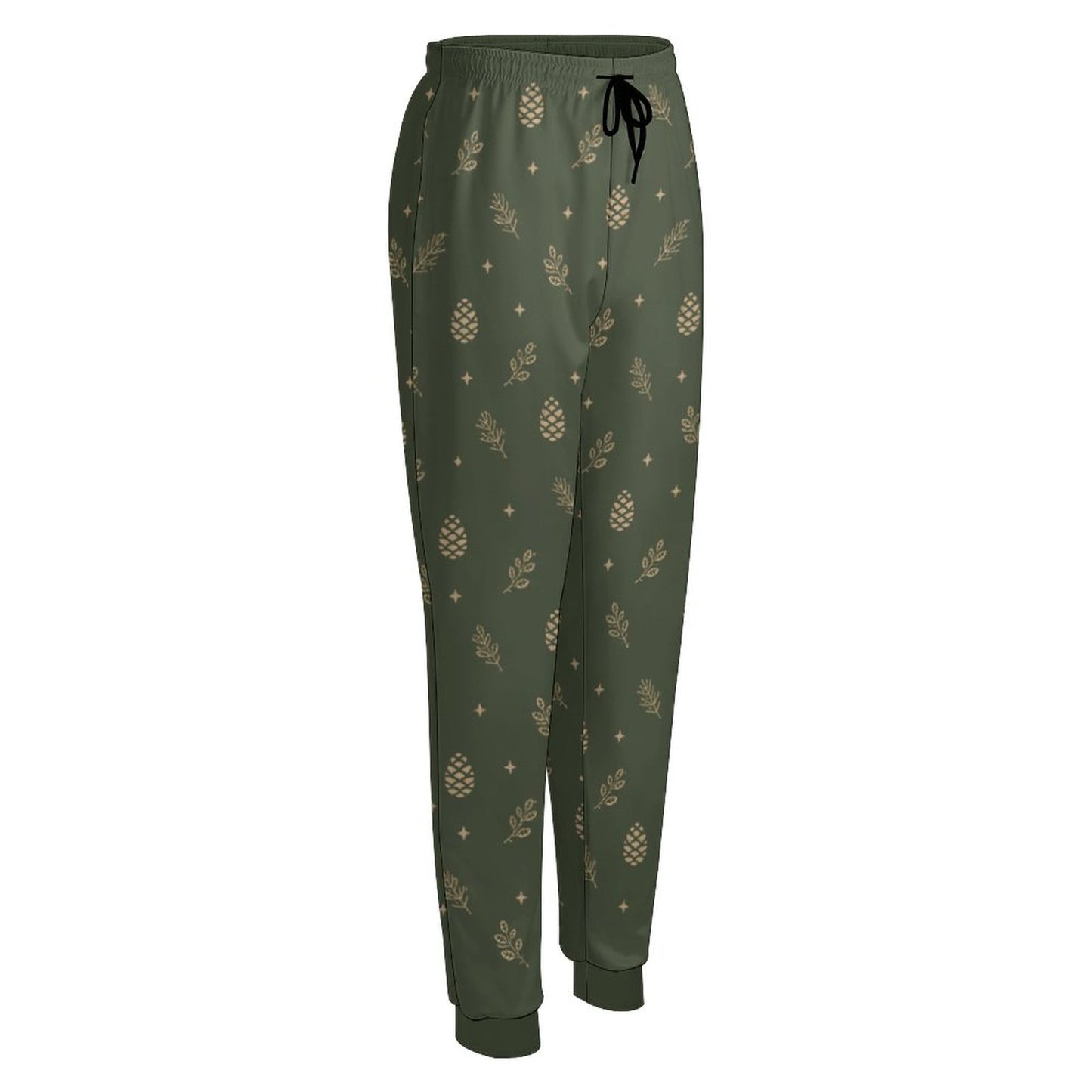 Pantalon jogging vert forêt à motifs – Collection EDEN