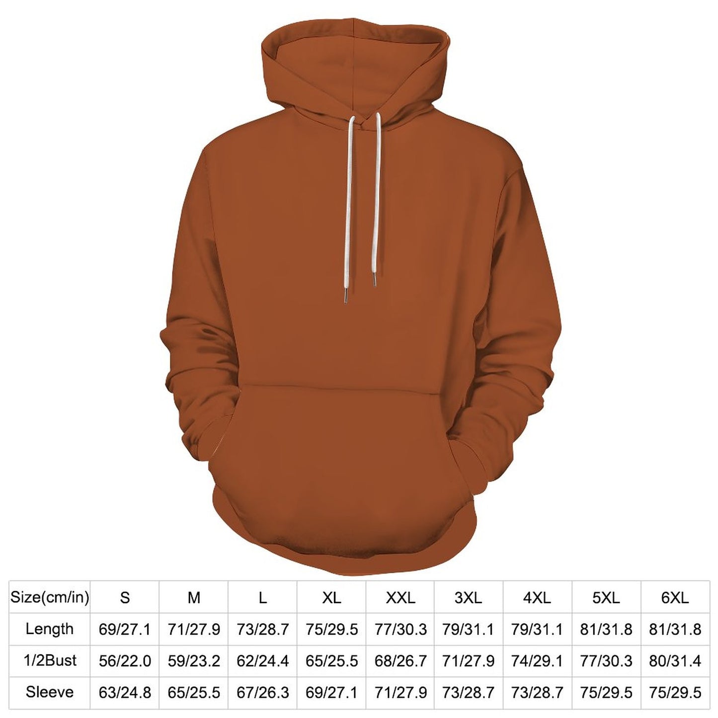 Hoodie brun terre cuite Illustration – Collection SIENNA