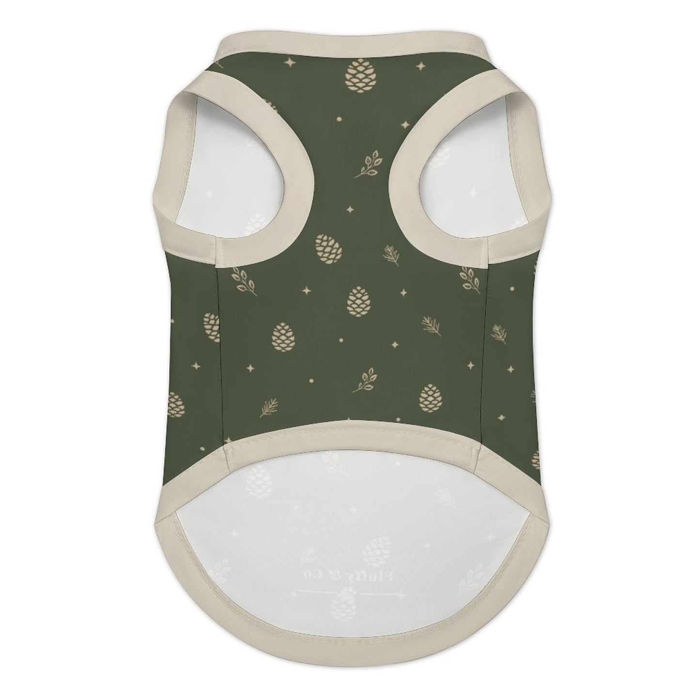 Pyjama et chandail vert forêt à motifs pour chien – Collection EDEN