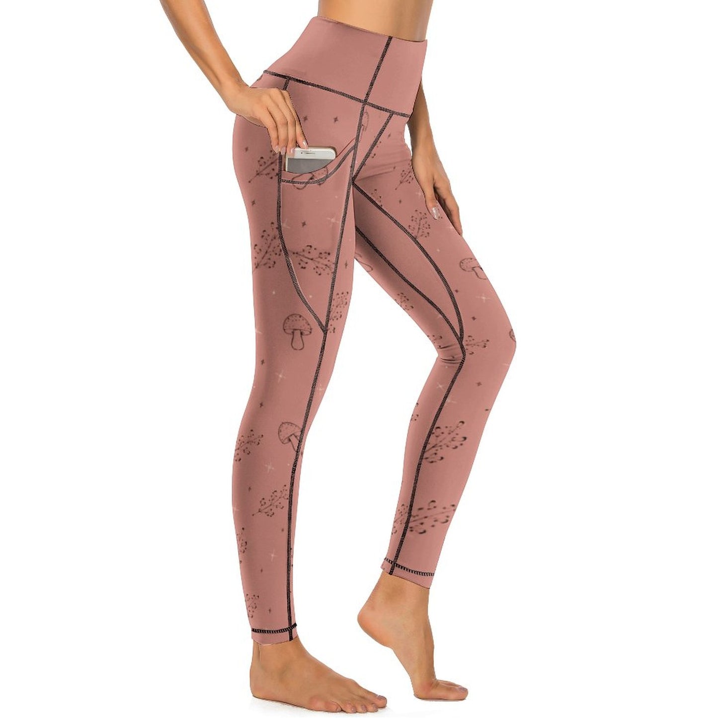 Legging terracotta à motifs pour femme – Collection SIENNA