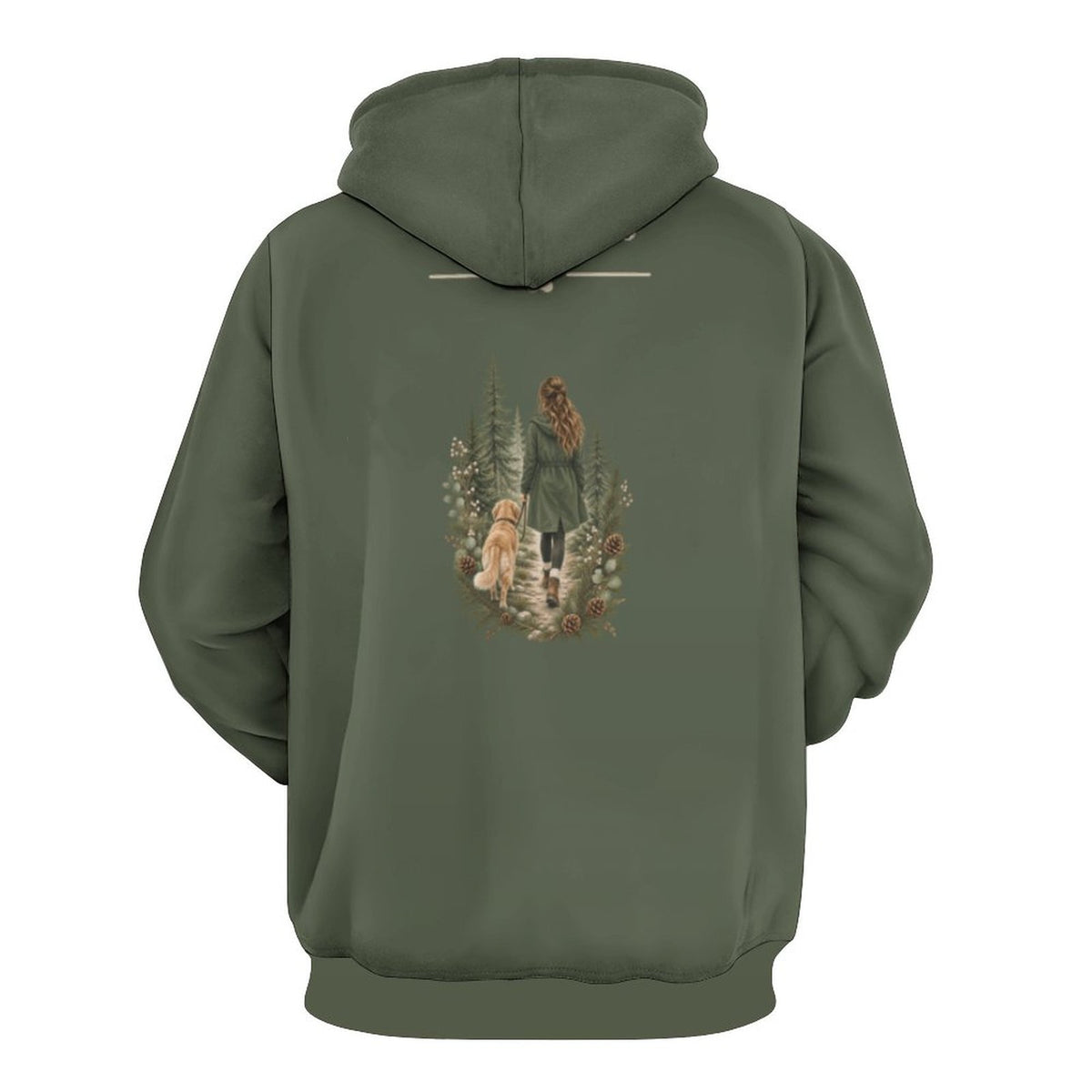 Hoodie illustration vert armée – Collection EDEN