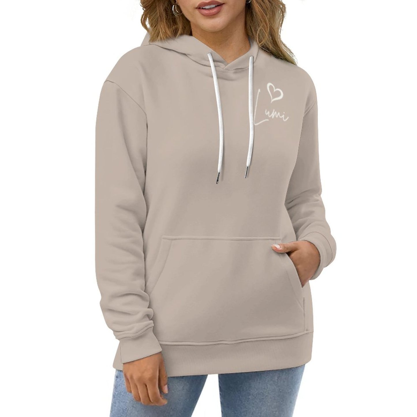 Hoodie Dog Mom taupe uni – Collection LUMI