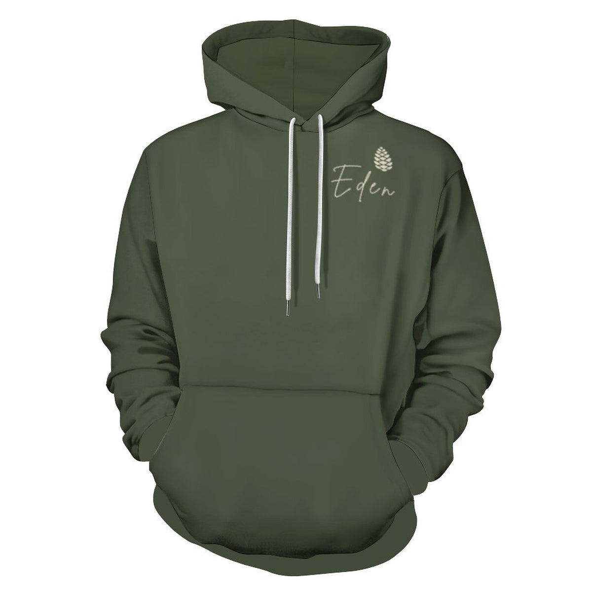 Hoodie illustration vert armée – Collection EDEN