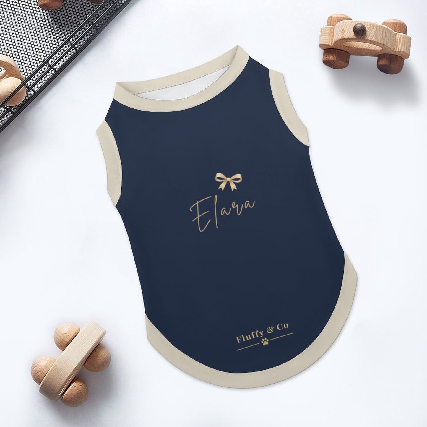 Pyjama et chandail bleu nuit uni pour chien – Collection ELARA
