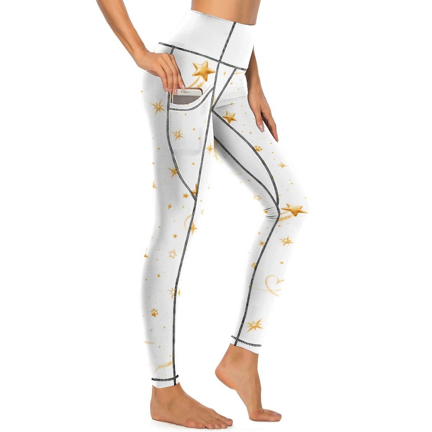 Legging signature blanc à motifs – Collection WILLOW