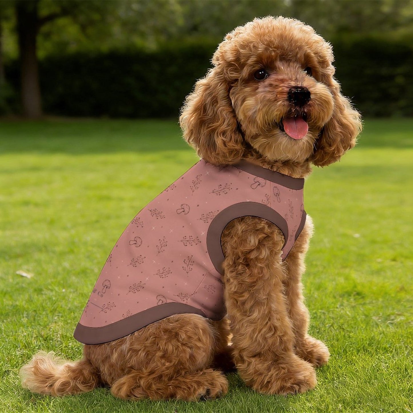 Pyjama et chandail terracotta à motifs pour chien – Collection SIENNA