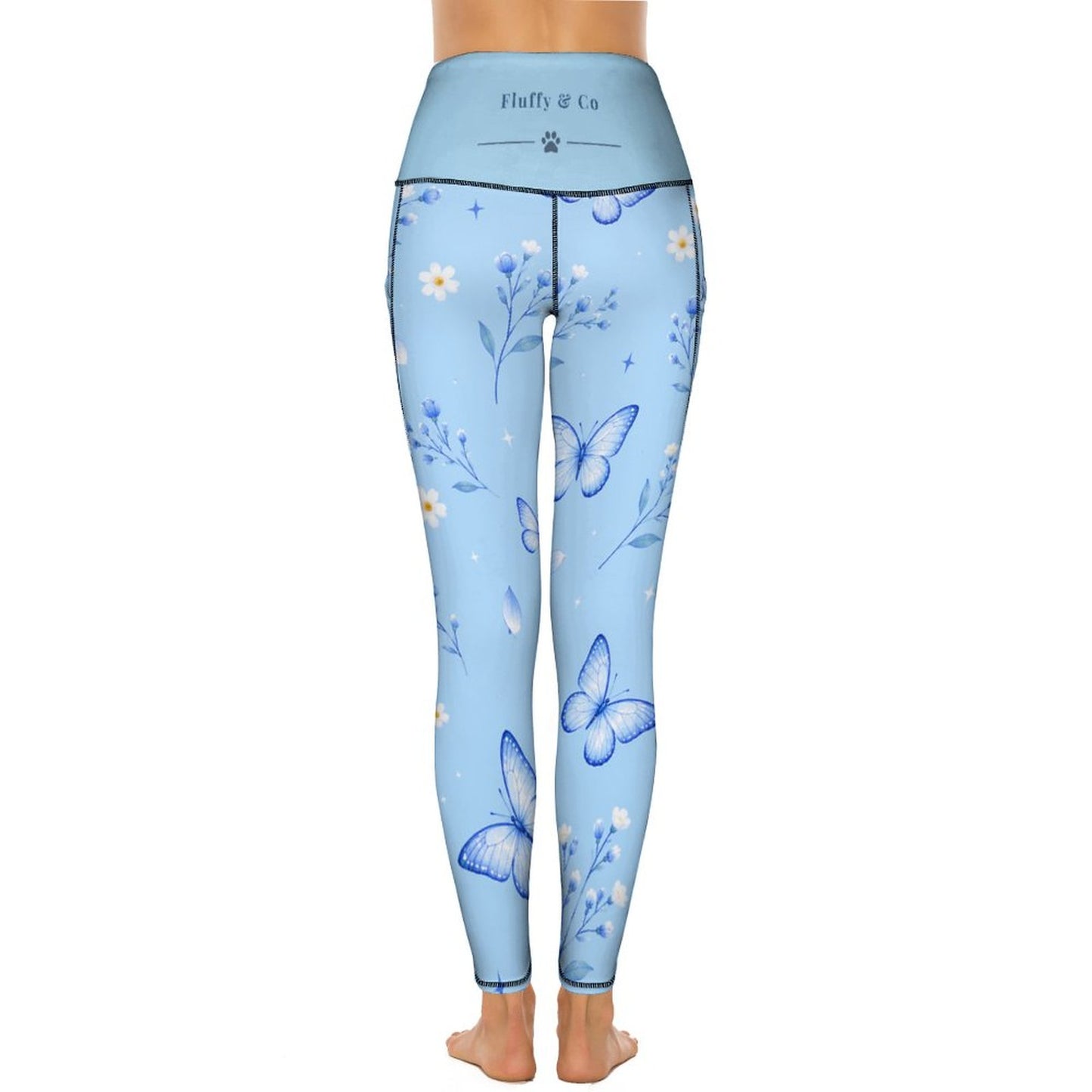 Custom Print Patterned Yoga Pants with 2 Pockets (All-Over Printing)
