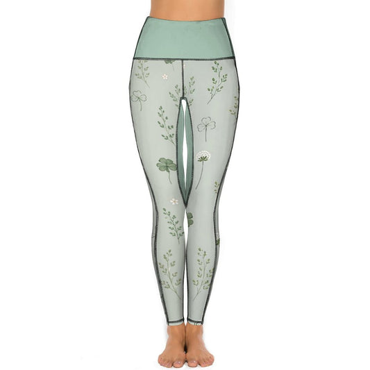 Custom Print Patterned Yoga Pants with 2 Pockets (All-Over Printing)