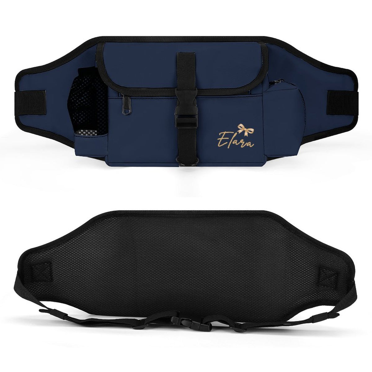 Pochette de promenade bleu nuit Signature – Collection ELARA