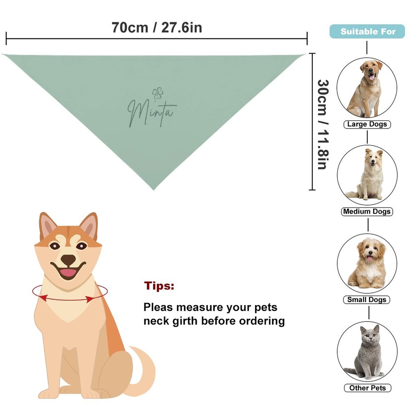 Bandana Signature pour chien – Collection MINTA