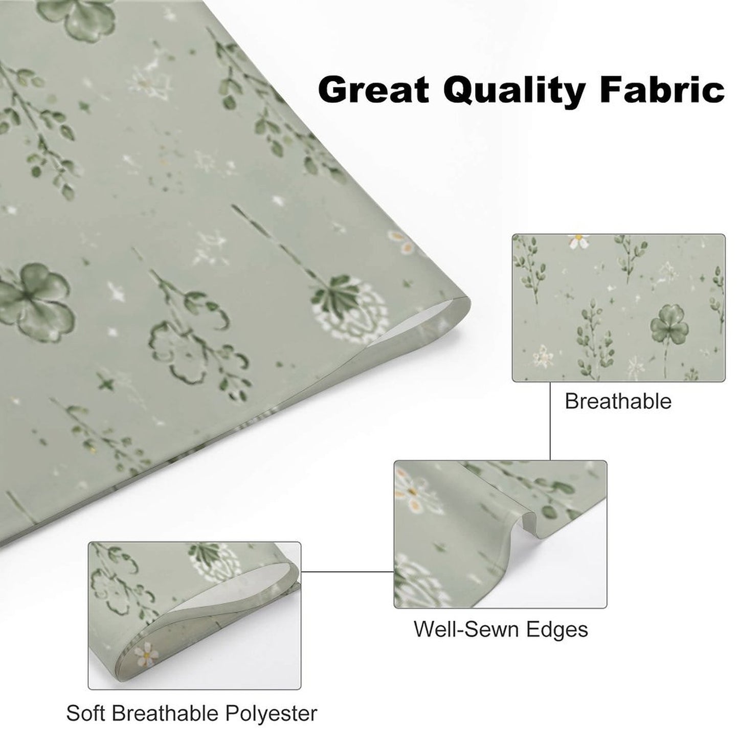Bandana vert sauge à motifs pour chien – Collection MINTA