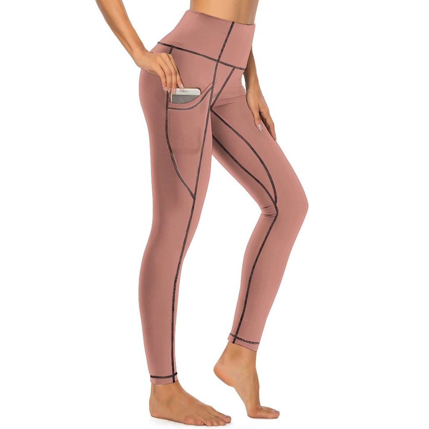 Legging terracotta uni pour femme – Collection SIENNA