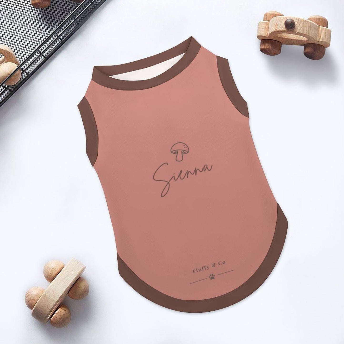 Pyjama et chandail terracotta uni pour chien – Collection SIENNA