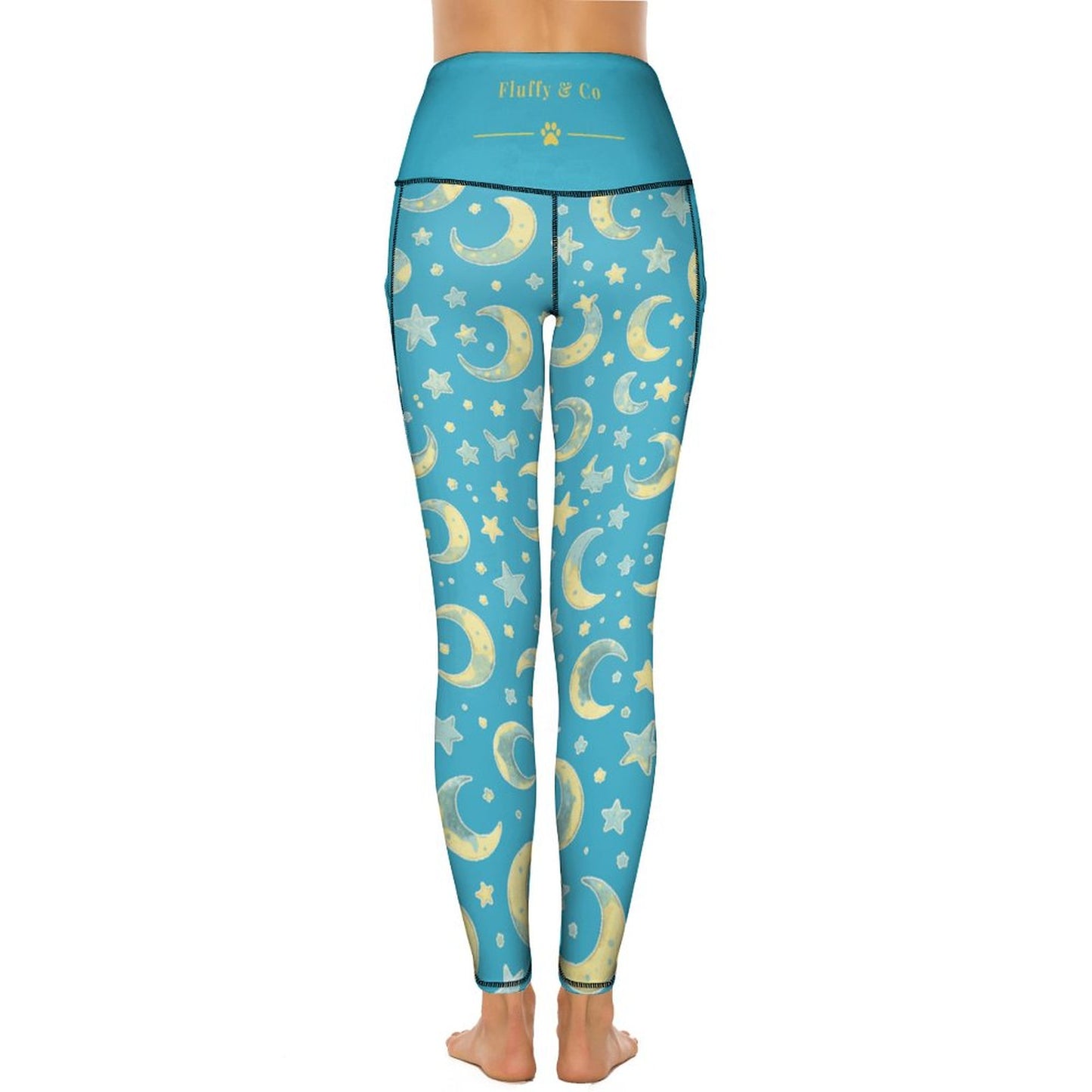 Custom Print Patterned Yoga Pants with 2 Pockets (All-Over Printing)