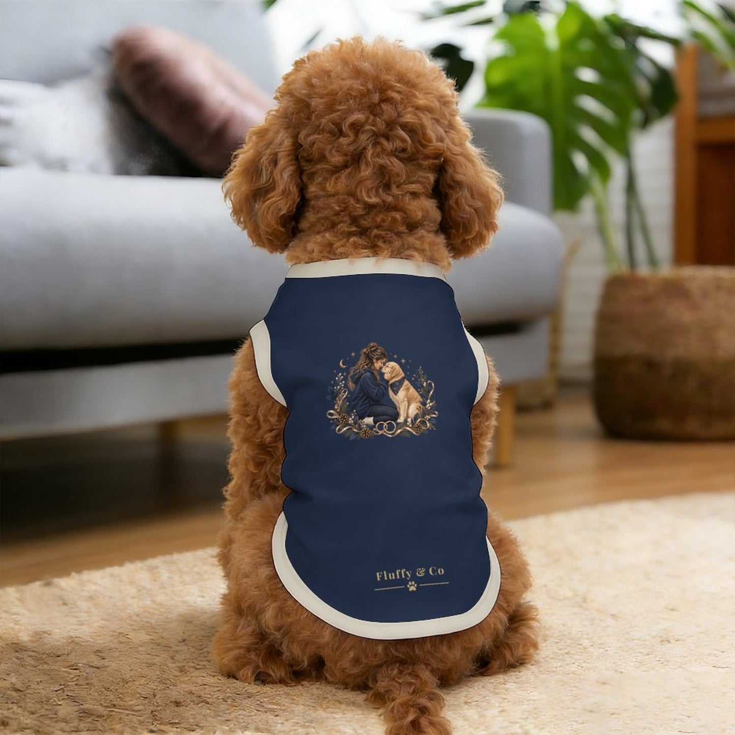 Pyjama et chandail bleu nuit Illustration pour chien – Collection ELARA