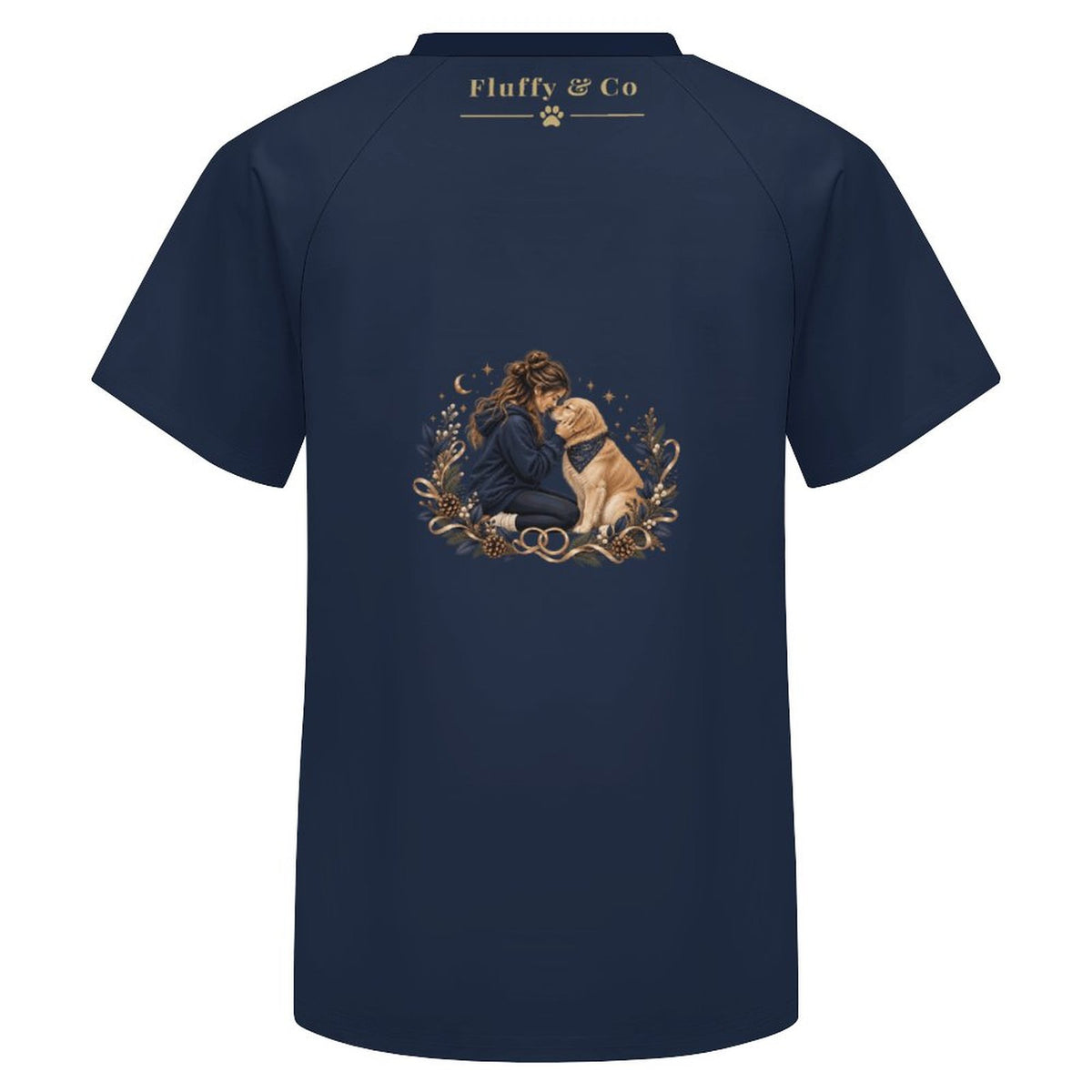 T-shirt bleu nuit Illustration Dog Mom – Collection ELARA