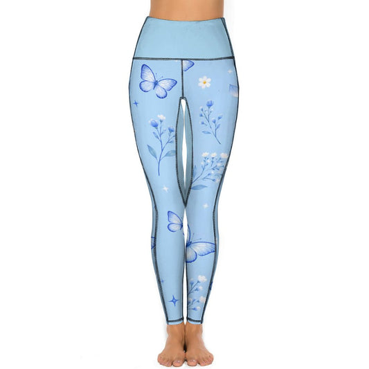 Custom Print Patterned Yoga Pants with 2 Pockets (All-Over Printing)
