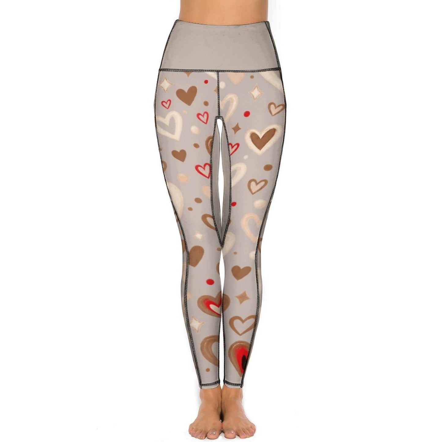 Custom Print Patterned Yoga Pants with 2 Pockets (All-Over Printing)