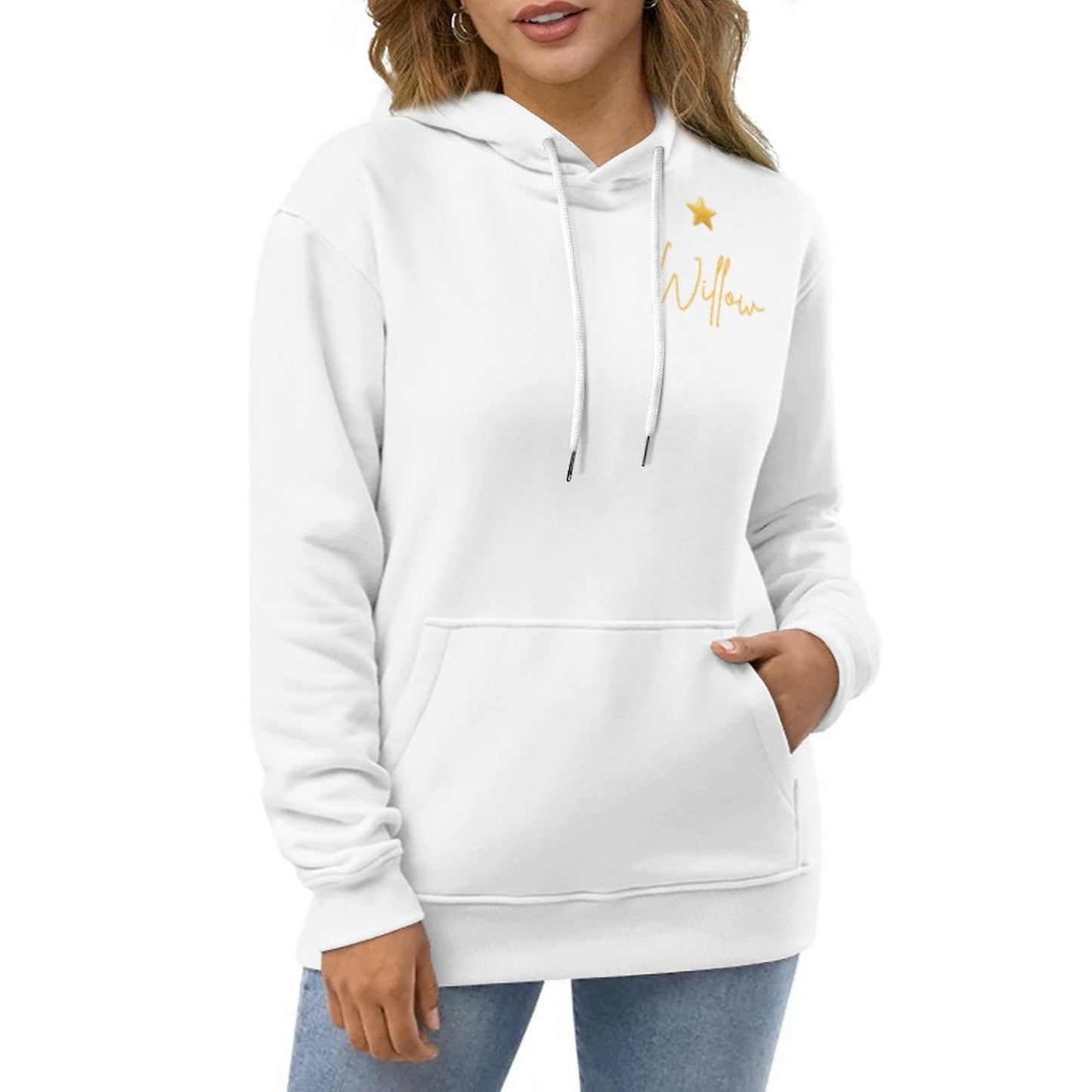 Hoodie Dog Mom blanc uni – Collection WILLOW