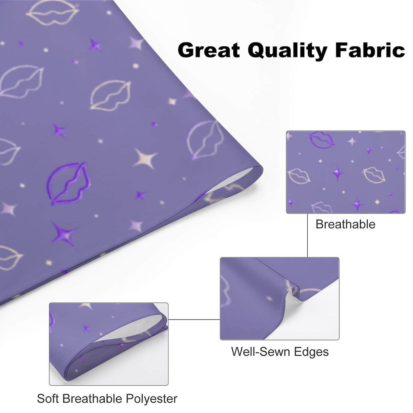 Bandana lavande à motifs pour chien – Collection NOVA