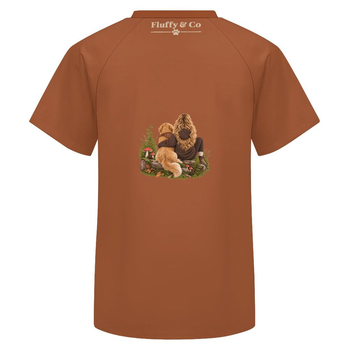 T-shirt terracotta Illustration Dog Mom – Collection SIENNA