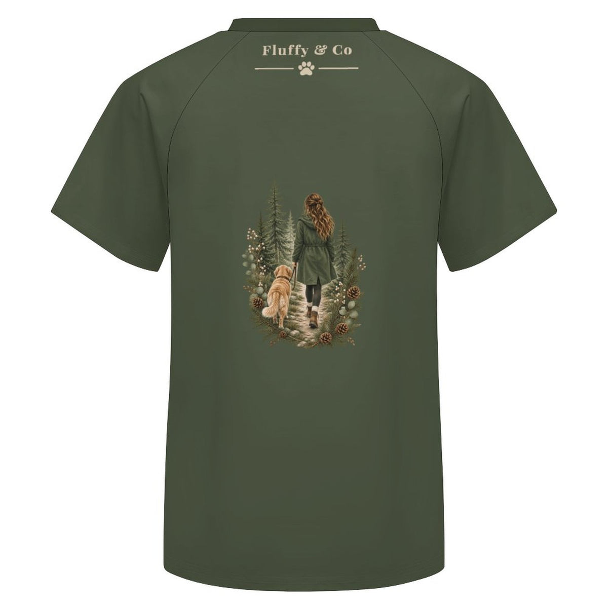 T-shirt vert forêt Illustration Dog Mom – Collection EDEN